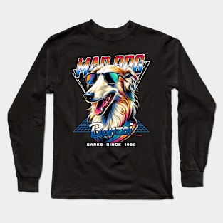 Mad Dog Borzoi Dog Long Sleeve T-Shirt